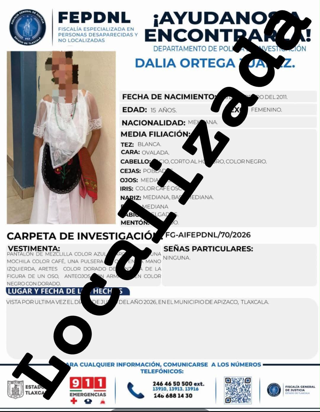 Localiza Policía de Investigación a tres adolescentes reportadas como desaparecidas